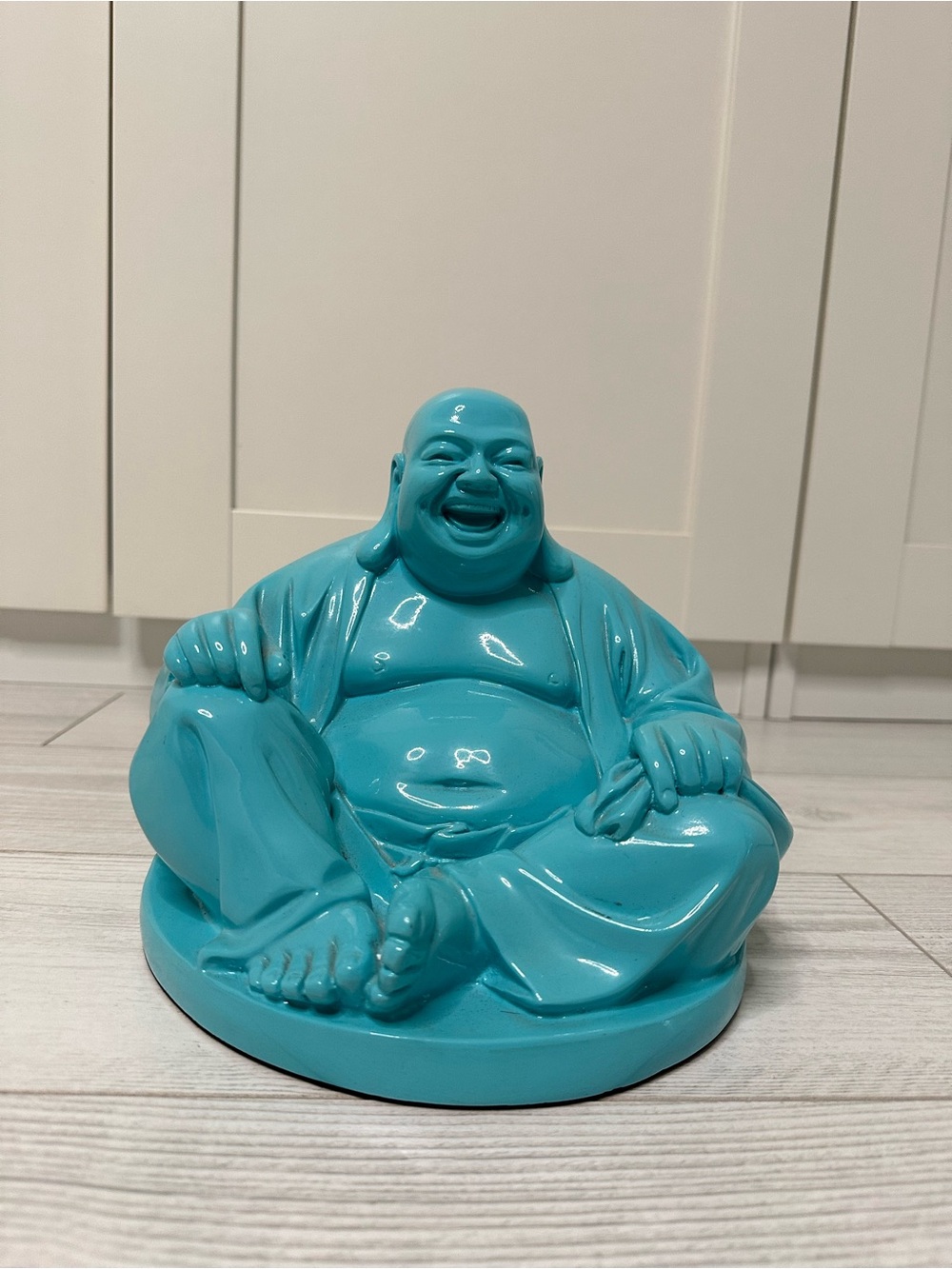 URBAN BARN Turquoise Laughing Buddha - Home Art Decor